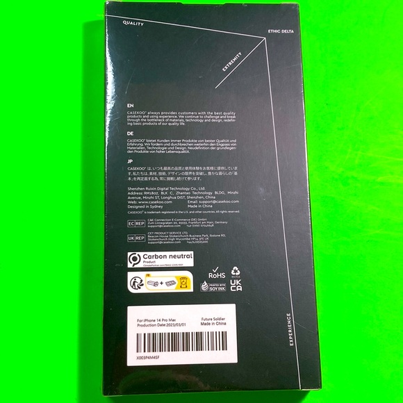 NEW IN BOX ZHC x CASEKOO Future Soldier iPhone 14 Pro Max Case - Picture 3 of 4